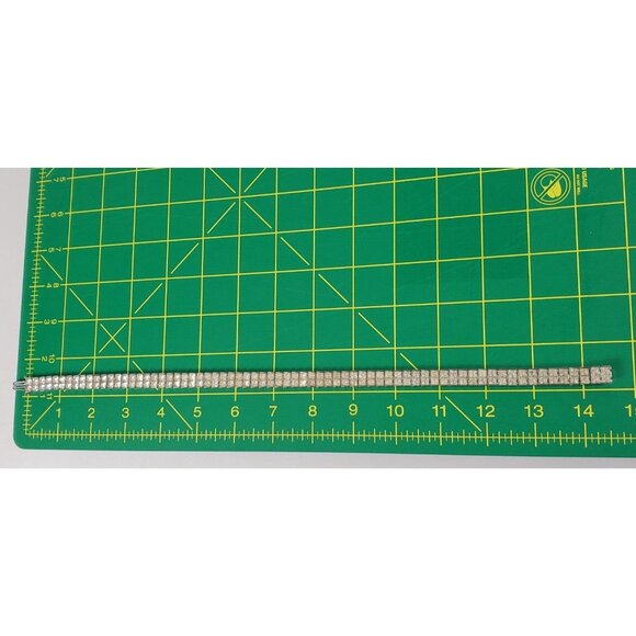 Vintage Elegant Double Row Square Rhinestone Necklace. - Picture 6 of 7